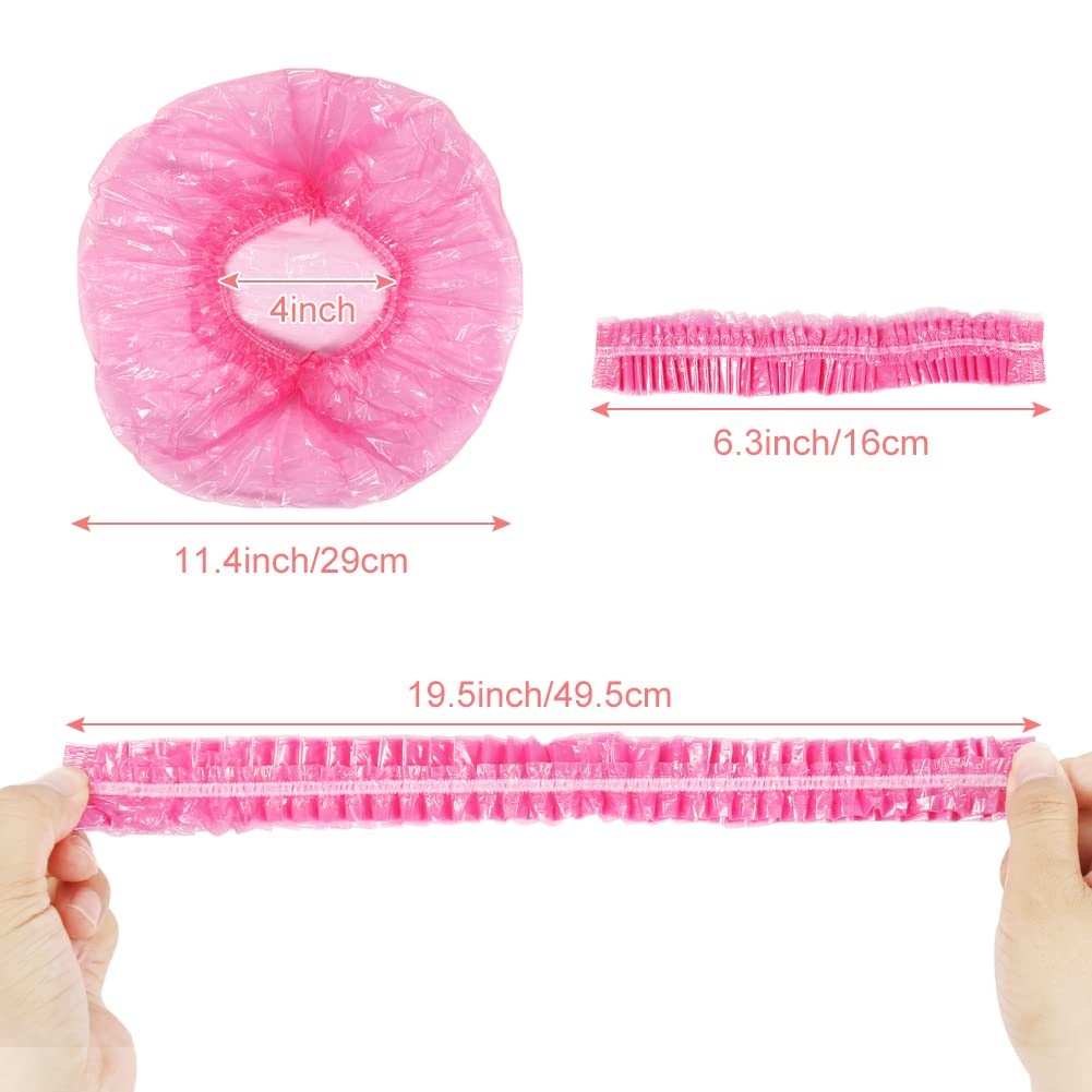 Shintop Disposable Shower Caps for Women,100 Packs Hair Caps Individually Wrapped with Large Elastic Bath Cap for Home, Hotel, Hair Salon and Spa