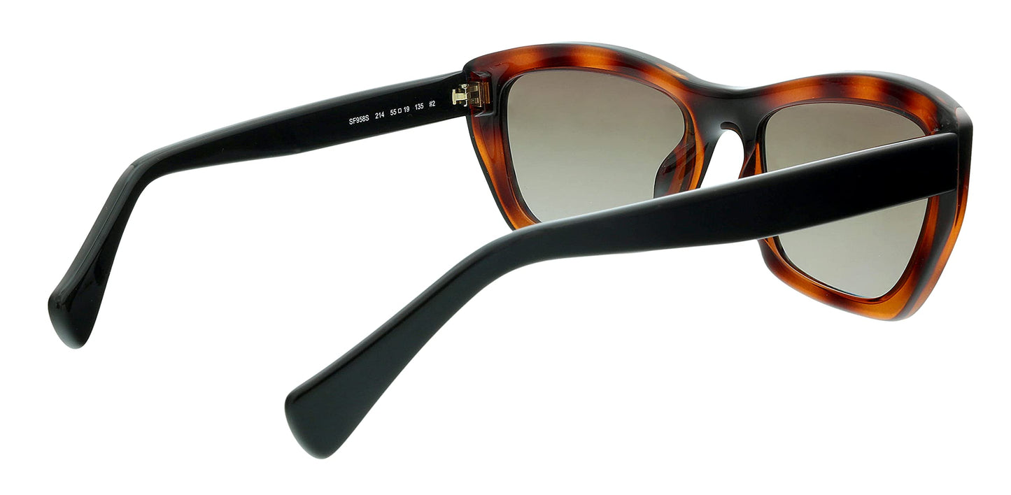 Salvatore Ferragamo SF958S 214 Tortoise Rectangle Sunglasses for Womens