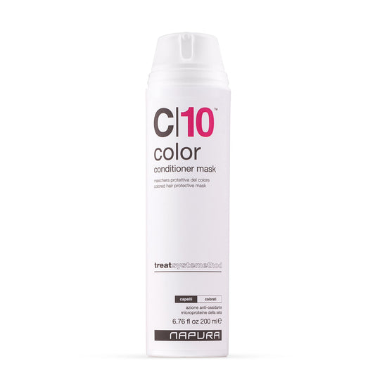 NAPURA C10 Hair Conditioner for Color Treated Hair (6.76 fl oz) - Color Protecting Mask for All Hair Types with Silk Microproteins, Improves