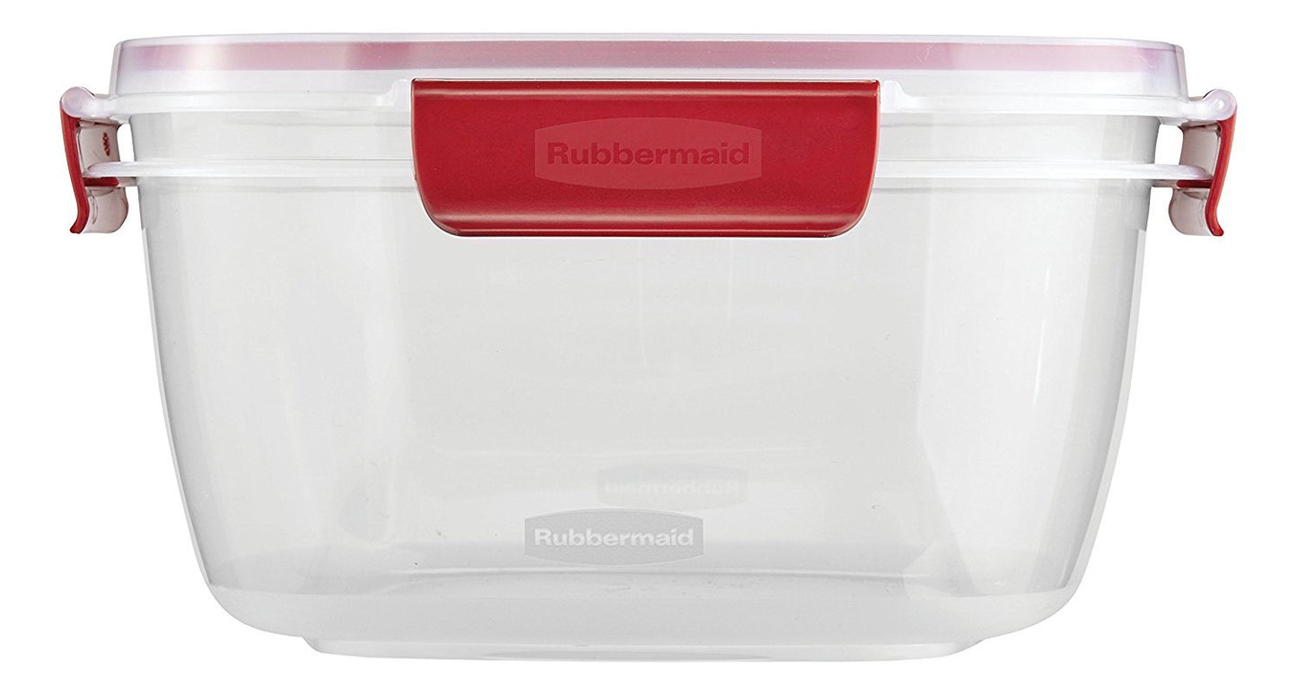 Rubbermaid Easy Find Lids 14-Cup Food Storage Container, Clear with Red Tabs