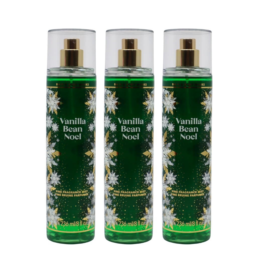 Bath & Body Works Vanilla Bean Noel Fine Fragrance Mist Gift Pack for Holiday - Lot of 3