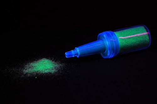 UV Blacklight Reactive Cosmetic Face & Body Glitter Powder (10 Gram Jars) (UV Shamrock Green)
