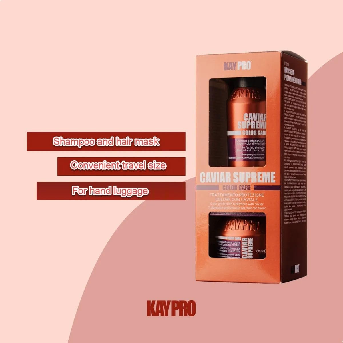KAYPRO Caviar Mini Kit - Shampoo & Mask (2x100ml)., Clear