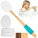 Vive Lotion Applicator for Back, Feet (17.5") - Self Washer Beauty Shower Sponge, Long Handle Cream Wand for Elderly, Women - Apply Medicine, Skin