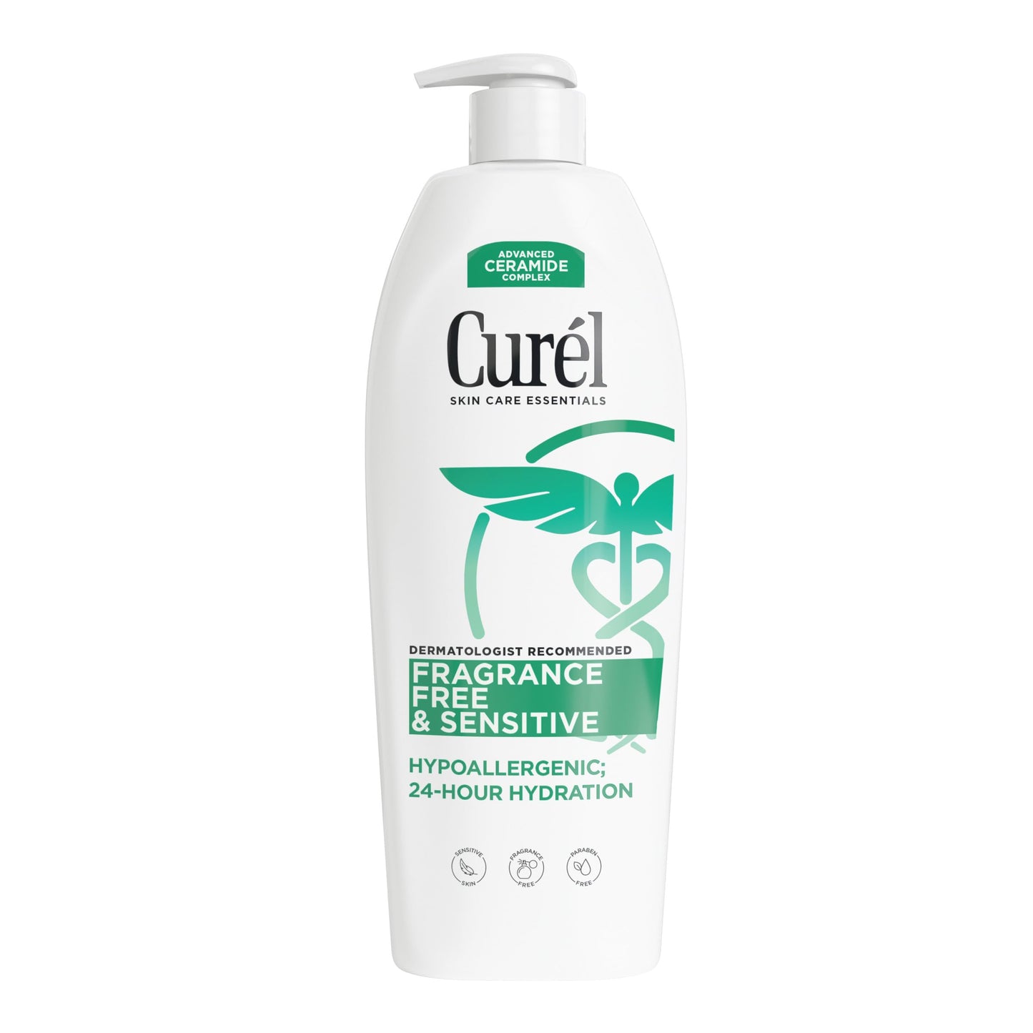 Curel Fragrance Free Comforting Body Lotion, Unscented Dry Skin Moisturizer for Sensitive Skin, with Advanced Ceramide Complex, Repairs Moisture