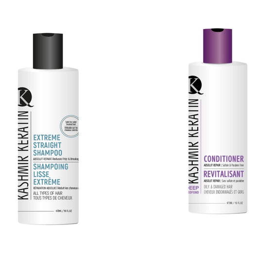 Kashmir Keratin Hair Care Kit plus Shampoo Comb (Extreme Straight + Deep Conditioner)