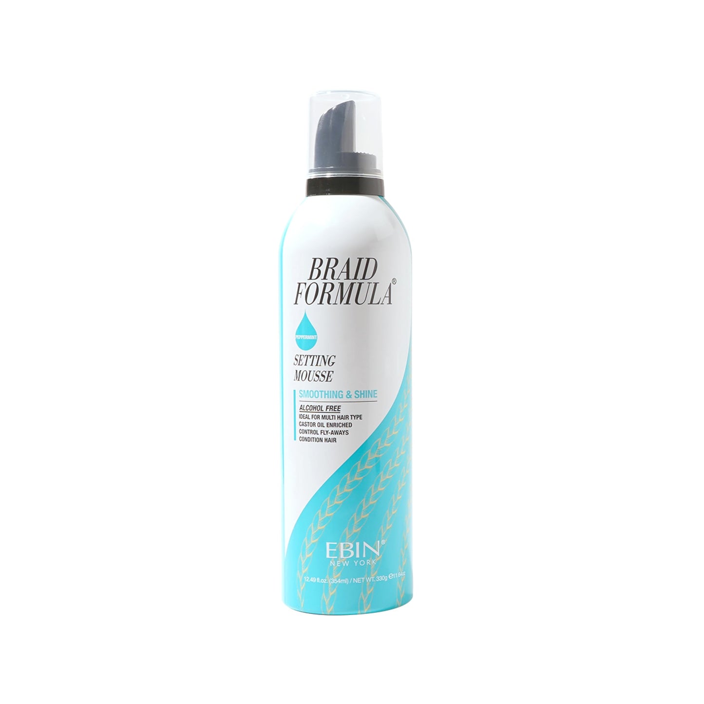 EBIN NEW YORK Braid Formula Setting Mousse (12.49 oz, Peppermint)
