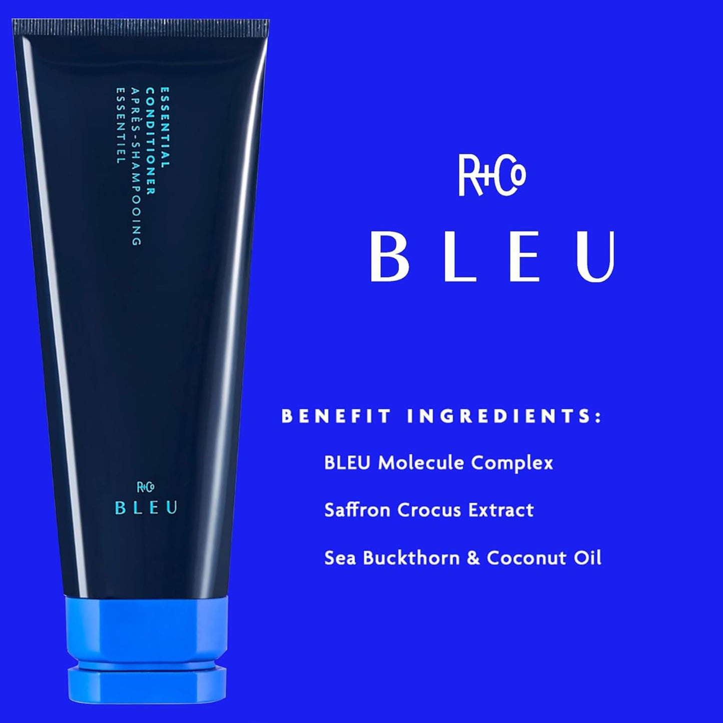 R+Co BLEU Essential Shampoo and Conditioner Set - Daily Cleansing & Lightweight Hydration for All Hair Types - Smooths, Repairs, Detangles & Adds