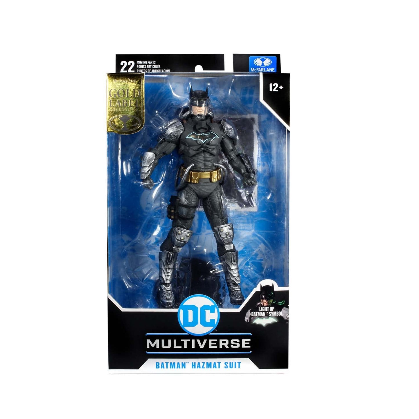 DC Multiverse 7IN - Batman Hazmat Suit (Light UP Logo) (Gold Label)