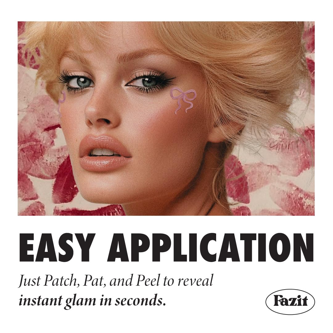 Fazit Makeup Patches - Cupid's Bow Speckles - Glow Up Make-Up Patches - Cute Glitter Makeup Accessories for Women - Cosmetic Glitter for Face