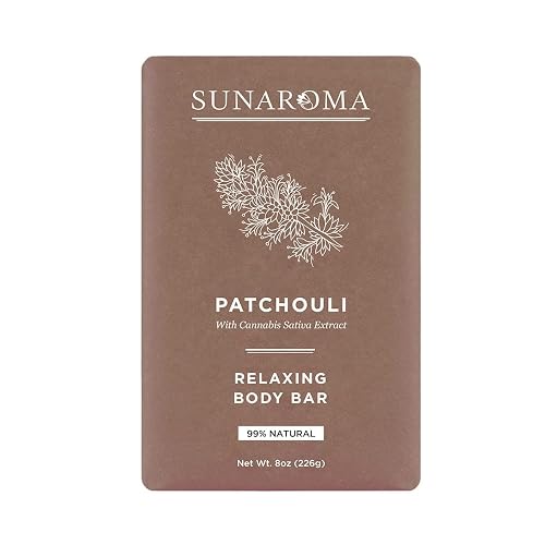 Sunaroma Soap Bar Patchouli 8 Ounce (Pack of 6)