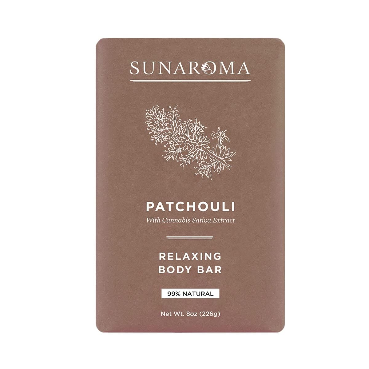 Sunaroma Soap Bar Patchouli 8 Ounce (Pack of 6)