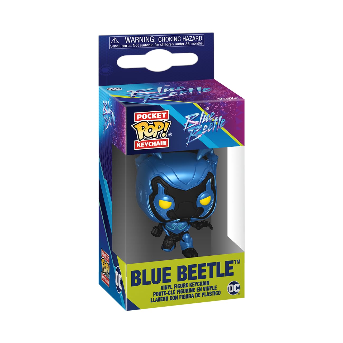 Funko POP! Keychain: DC - Blue Beetle - Blue Beetle Novelty Keyring - Collectable Mini Figure - Stocking Filler - Gift Idea - Official Merchandise…