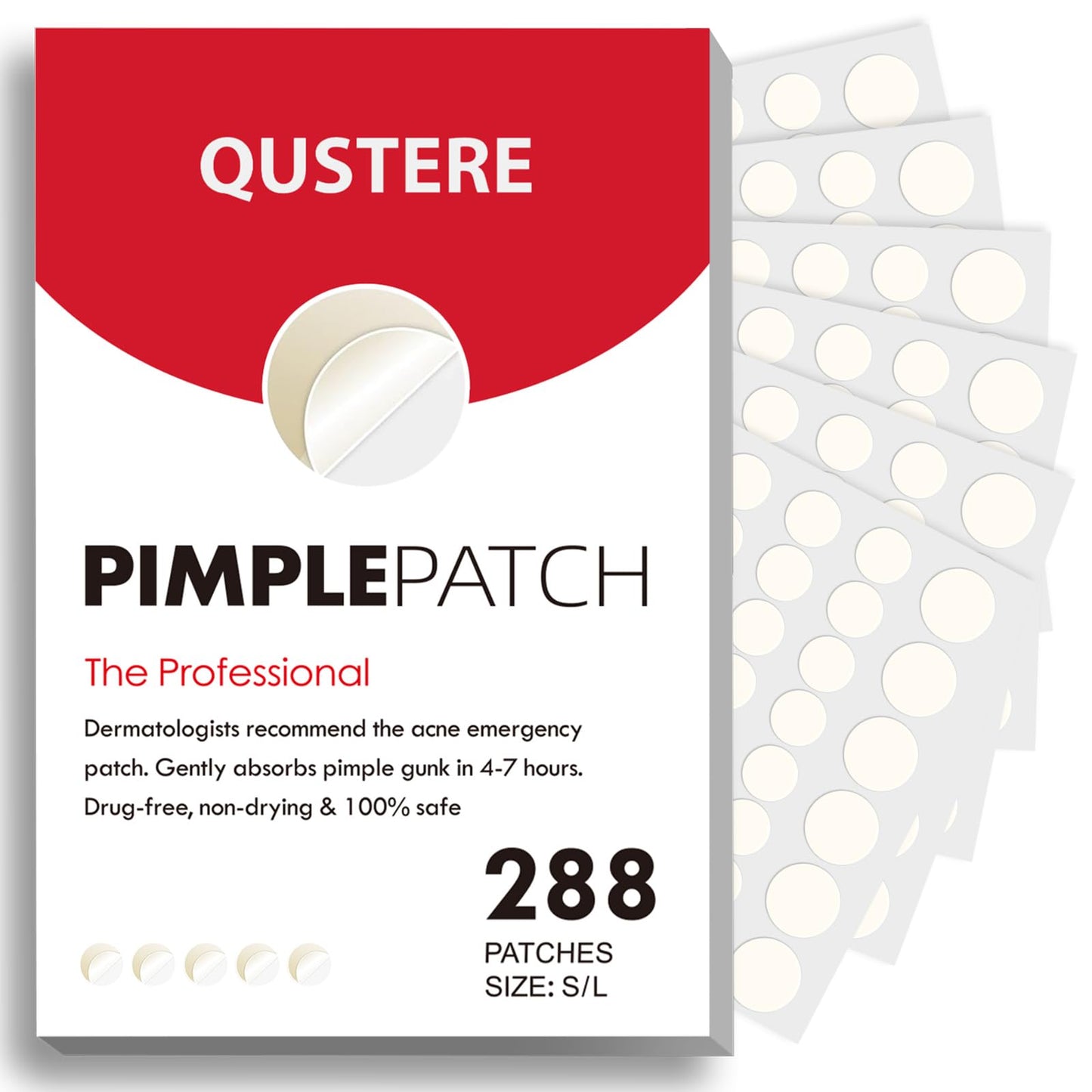 QUSTERE Pimple Patches for Face, Hydrocolloid Acne Patches, Cute Round Shape Zit Covers, Spot Stickers with Tea Tree, Salicylic Acid & Cica Oil| 2