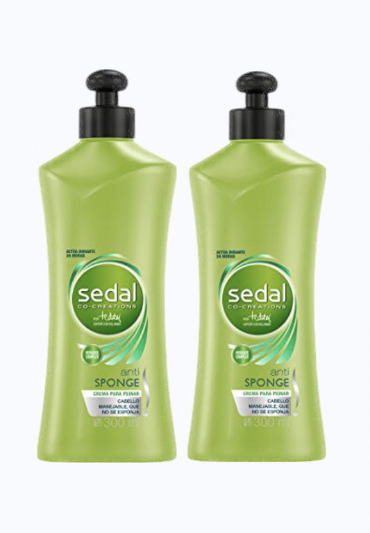 Sedal Anti Sponge con Hydracate Complex Crema para Peinar 300 ml (2 pack)