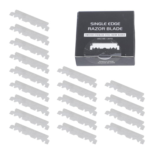 FOMIYES Stainless Steel Single Edge Razor Blades for Men Portable Face Razor for Beard Trimming Ideal for Barbers and Home Use 100 Pack Beauty and Personal Care FOMIYES