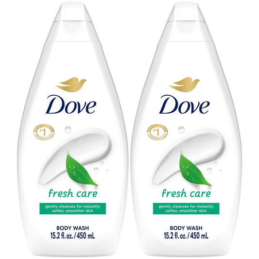 Dove Body Wash Fresh Care 2-Pack - Revitalizing & Moisturizing Cleanser for Smooth, Soft Skin, 15.2 Oz Ea Beauty & Personal Care Dove