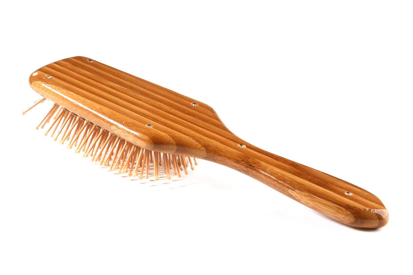 Bass Brushes | Style & Detangle Hair Brush | Professional Grade Nylon Pin | Pure Bamboo Handle | Small Paddle | Solid Finish | Mode SPB - DB, Assorted