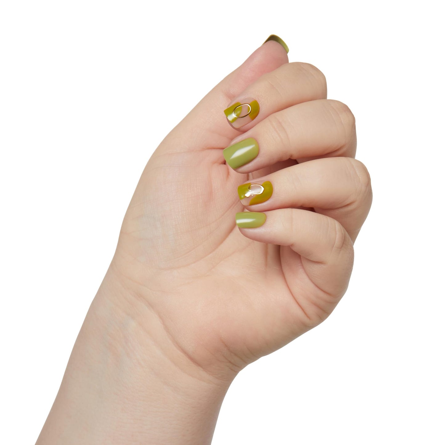 Kiss Impress No Glue Mani Press On Nails, Design, 'Before Sunrise', Green, Short Size, Squoval Shape, Includes 30 Nails, Prep Pad, Instructions Sheet Beauty & Personal Care imPRESS