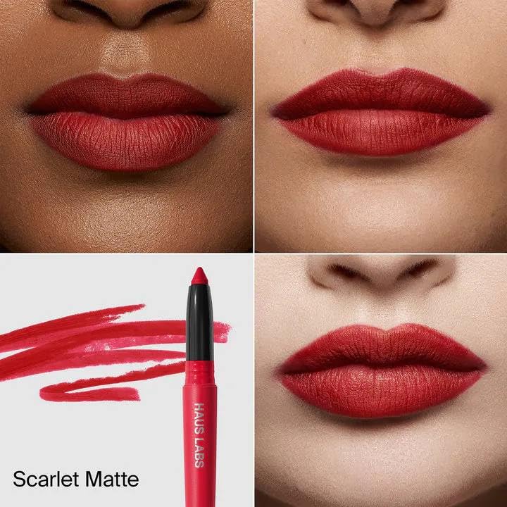 HAUS LABS BY LADY GAGA Le Monster Lip Crayon Scarlet Matte & ENTEL Aloe vera Sheet Masque (BONUS)