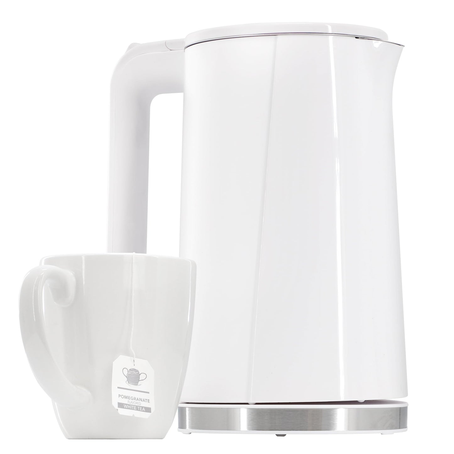 MegaChef 1.7 Quart Double Wall Insulated Stainless Steel Electric Watter Boiler/Tea Kettle