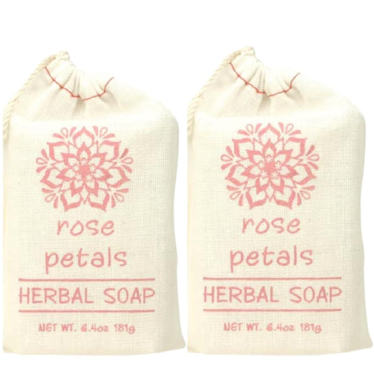 Greenwich Bay Trading Co. Herbal Soaps in a Sack, 6.4oz, Rose Petal, 2 Pack Beauty & Personal Care Greenwich Bay