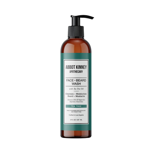 ABBOT KINNEY APOTHECARY Beard Wash, Sulfate Free Men's Face Wash, Softens Facial Hairs, Removes Dandruff and Dirt, Beard Shampoo with Tea Tree Oil Beauty and Personal Care ABBOT KINNEY APOTHECARY