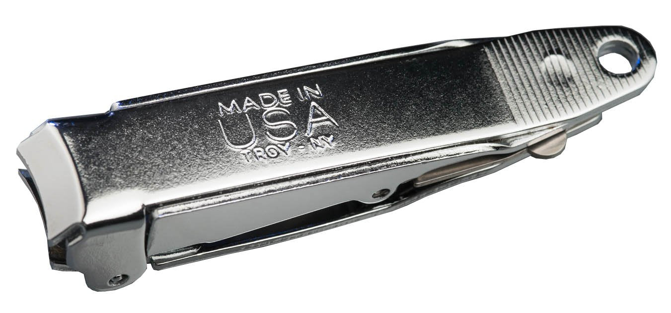 No-mes Fingernail Clipper, Catches Clippings, Built-in Nail File, Made in USA