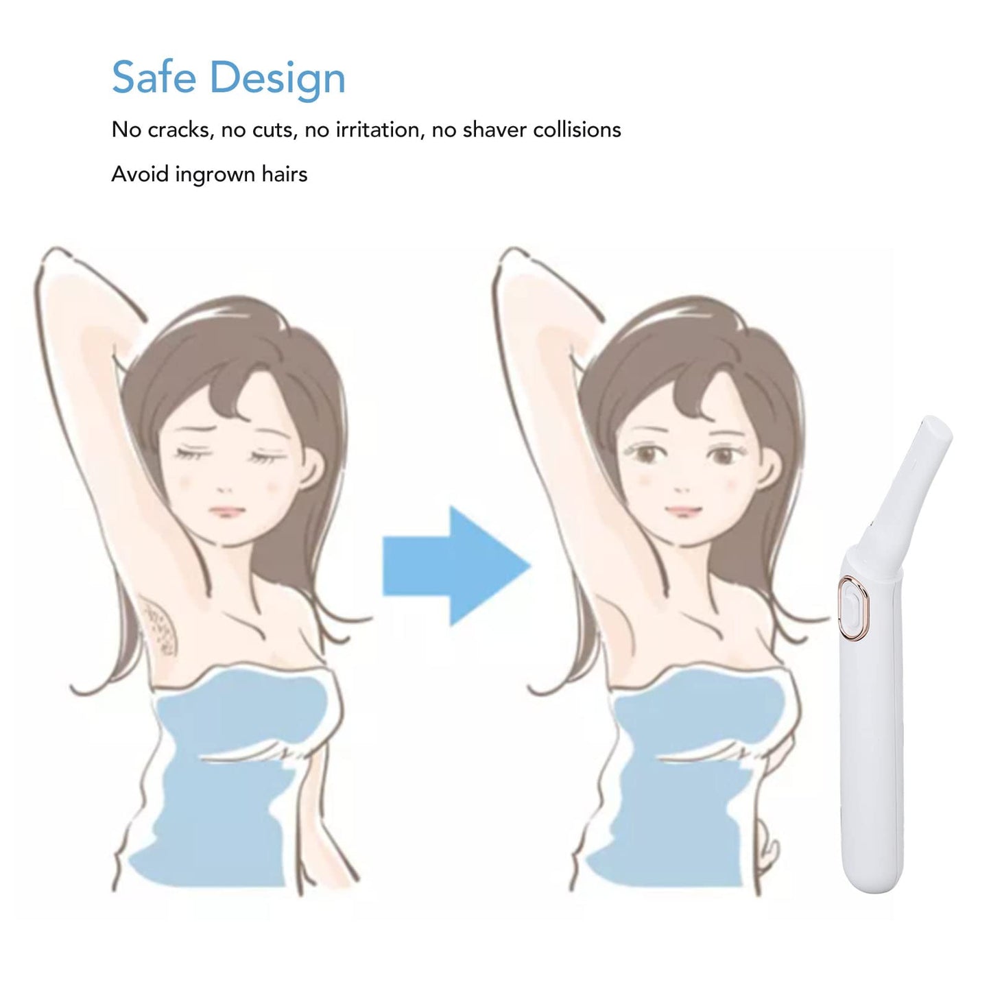 Yinhing Electric Bikini Shaver with LED Light, Electric Epilator, Electric Shaver for Women, Body Hair Trimmer, Body Depilator, Eyebrow Trimmer, Hair Beauty and Personal Care Yinhing