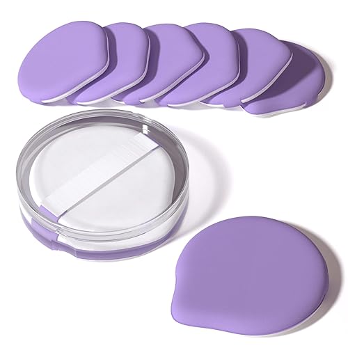 MOHOPE 8Pcs Air Cushion Makeup Puffs for Foundation with Portable Box, No Latex Blending Sponge for Liquid, Cream, Foundation and Powder, Teardrop