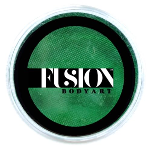 Fusion Body Art Pro Face Paint | Prime Fresh Green (32gm), Professional Quality Water Activated Face and Body Paint Supplies Single Makeup Cake