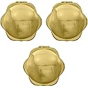 Stephanie Imports Set of 3 Double Sided Magnifying Compact Mirrors (Gold, Rounded Hexagon)