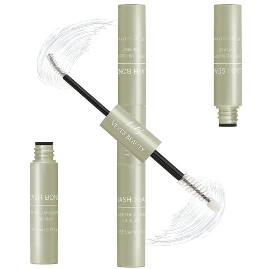 VEYESBEAUTY Lash Bond and Seal Waterproof 2 in 1 Cluster Lash Glue for Eyelash Extensions Long Lasting Strong Hold Individual Eyelash Glue Beauty and Personal Care VEYESBEAUTY Default Title
