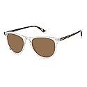 Polaroid PLD 4152/S Pantos Shape Full Rim Sunglasses for Women, 54 mm Size, Crystal/Gold