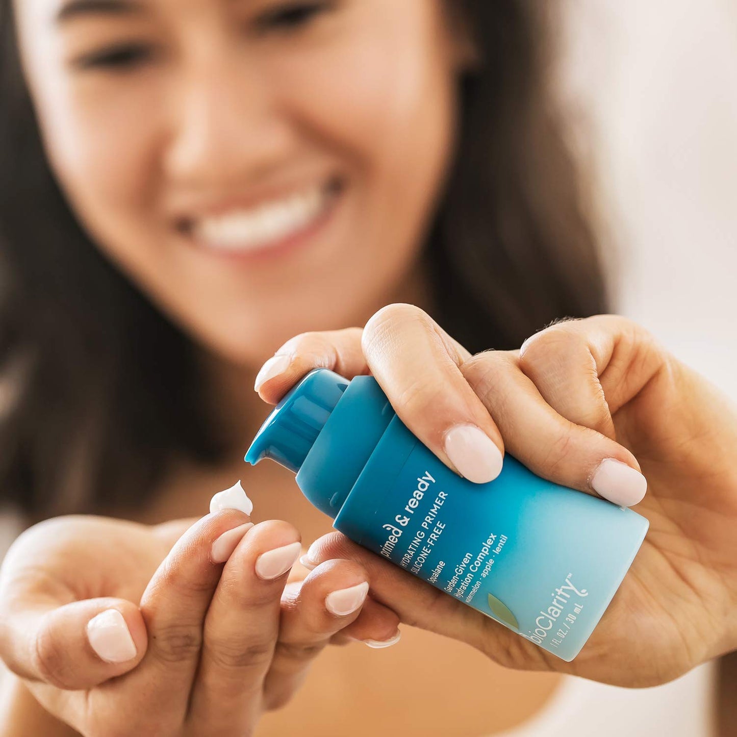 BioClarity Silicone-Free Moisturizing Primer, 100% Vegan, Non-Toxic, Doubles as Everyday Moisturizer, With Squalane, Vitamin E, Lentil & Watermelon