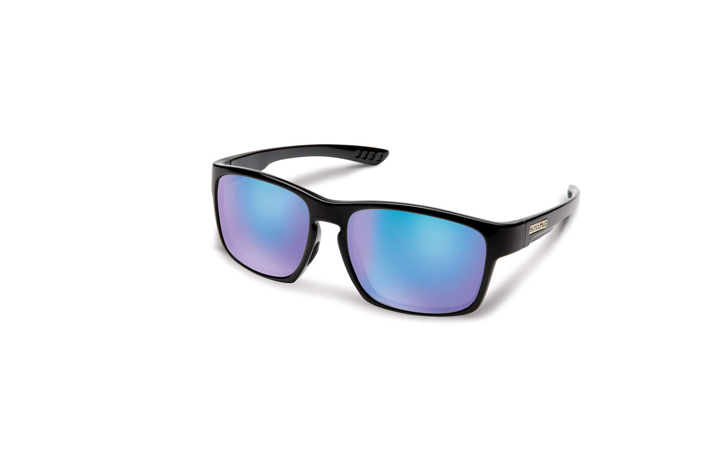 Suncloud Fairfield Polarized Sunglasses, Black/Polarized Blue Mirror, One Size