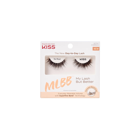KISS My Lash But Better, False Eyelashes, 'So Real', 12mm, Includes 1 Pair Of Lash, Easy to Apply, Reusable Lash Clusters