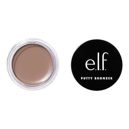 e.l.f. Putty Bronzer, Creamy & Highly Pigmented Formula, Creates a Long-Lasting Bronzed Glow, Infused with Argan Oil & Vitamin E, Feelin’ Shady, 0.35