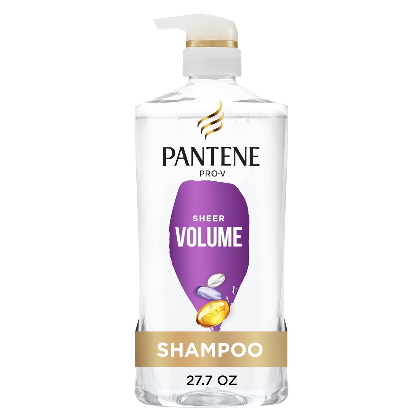 Pantene Shampoo, Sheer Volume - 72-Hour Fullness, Lightweight Nourishment with Pro-Vitamin B5 + Antioxidants, Fine, Thin, Color-Treated Hair, Paraben Beauty and Personal Care Pantene Default Title