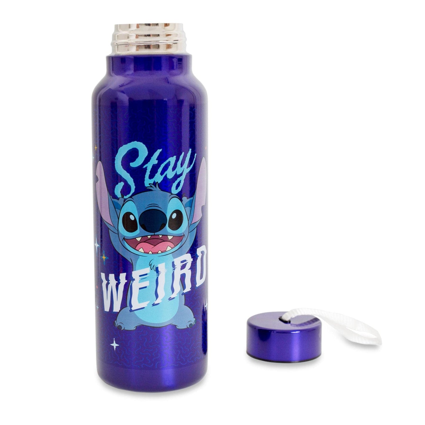 Disney Lilo & Stitch "Stay Weird" 27-Ounce Stainless Steel Water Bottle | BPA-Free Plastic Sports Jug With Leakproof Screw-Top Lid | Hydration