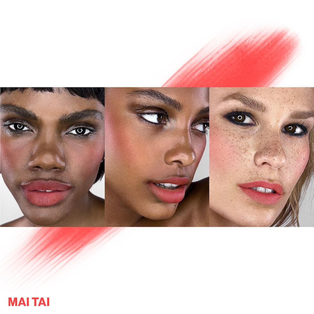 Smashbox Halo Sheer To Stay Cream Cheek + Lip Tint | Sheer-to-Medium Coverage + Matte, 0.34 Fl Oz, Mai Tai