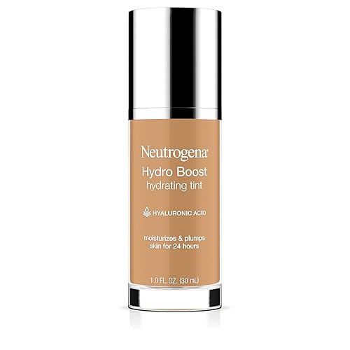 Neutrogena Hydro Boost Hydrating Tint Foundation Makeup for Dry Skin, with Hyaluronic Acid, Lightweight Oil-Free Water Gel, Non-Comedogenic, 85 Honey
