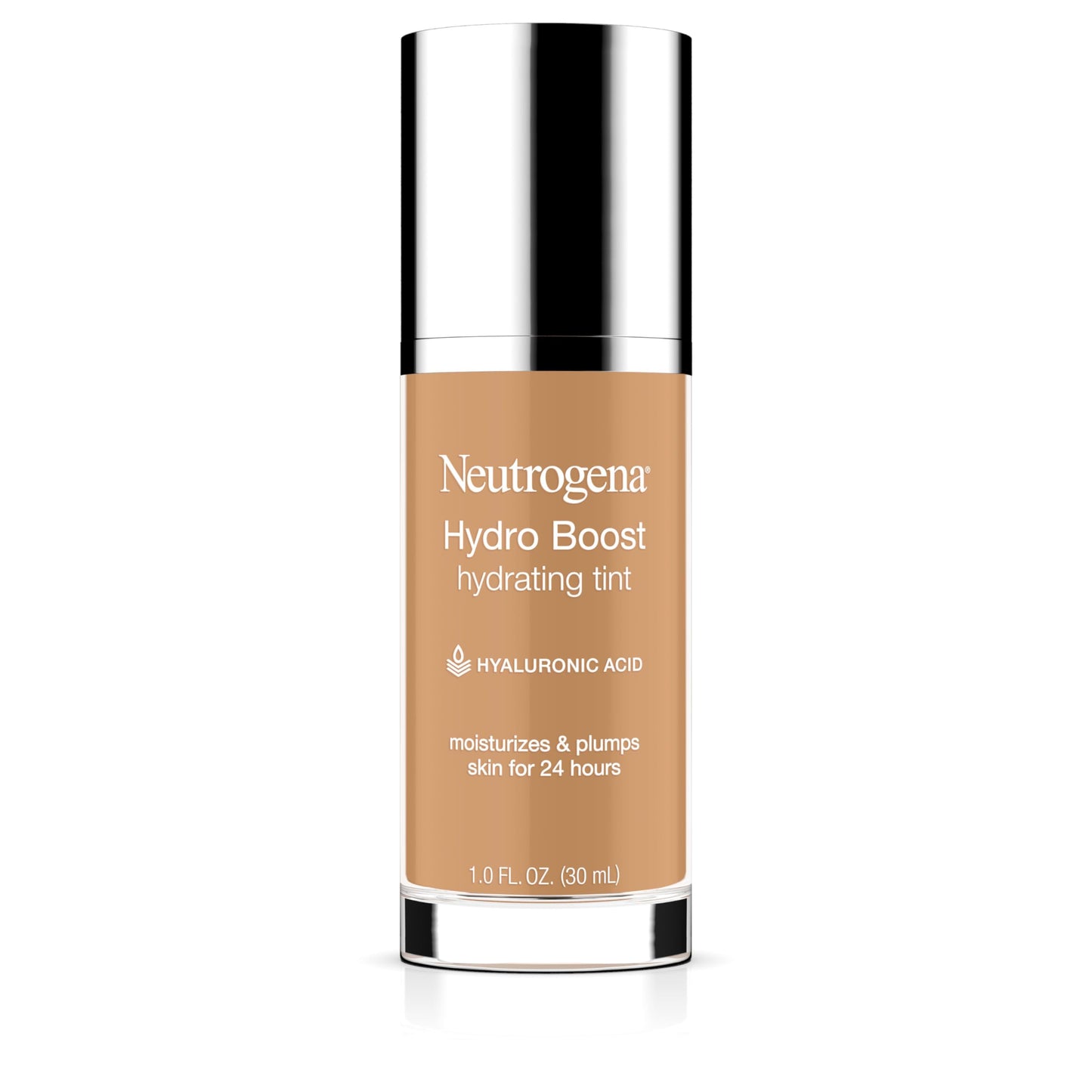 Neutrogena Hydro Boost Hydrating Tint Foundation Makeup for Dry Skin, with Hyaluronic Acid, Lightweight Oil-Free Water Gel, Non-Comedogenic, 85 Honey