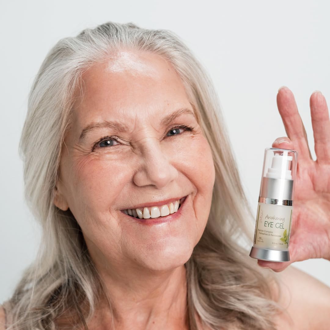 Deluvia Daily Under Eye Gel - Reduces the Appearance of Puffiness, Wrinkles, Fine Lines, Bags, Dry, Crepe Skin - Organic Aloe, Vitamin E, Hyaluronic