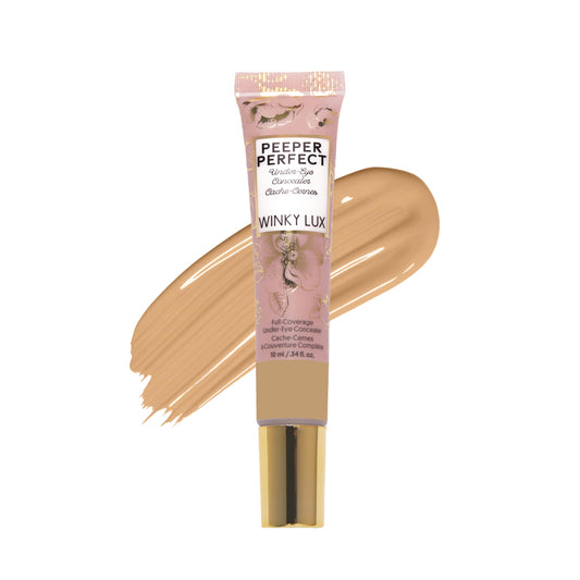 Winky Lux Peeper Perfect Under Eye Concealer, Makeup & Eye Brightener, Full Coverage Concealer for Dark Circles, Color Corrector & Eye Primer