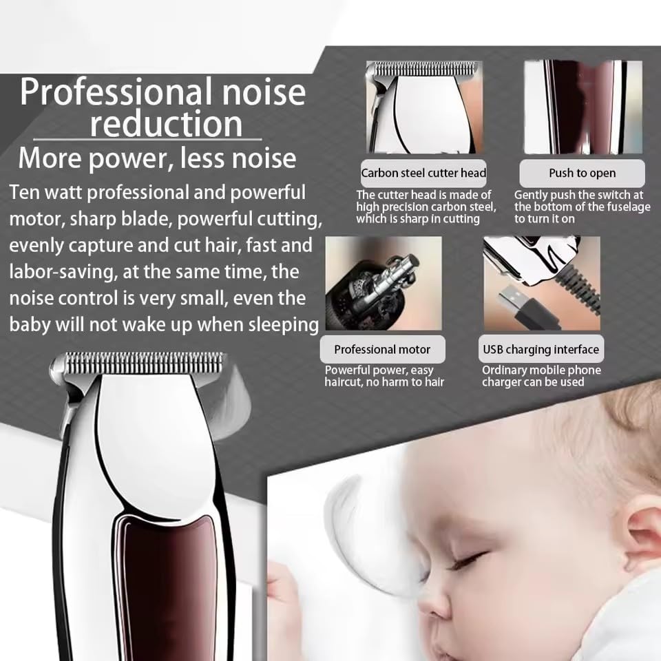 QDKVTNDJZ Hair Clippers for Men Professional - Brushless Motor Trimmers Set with Long Battery Life USB Rechargeable Electric Cutting Kit for at-Home Beauty and Personal Care QDKVTNDJZ