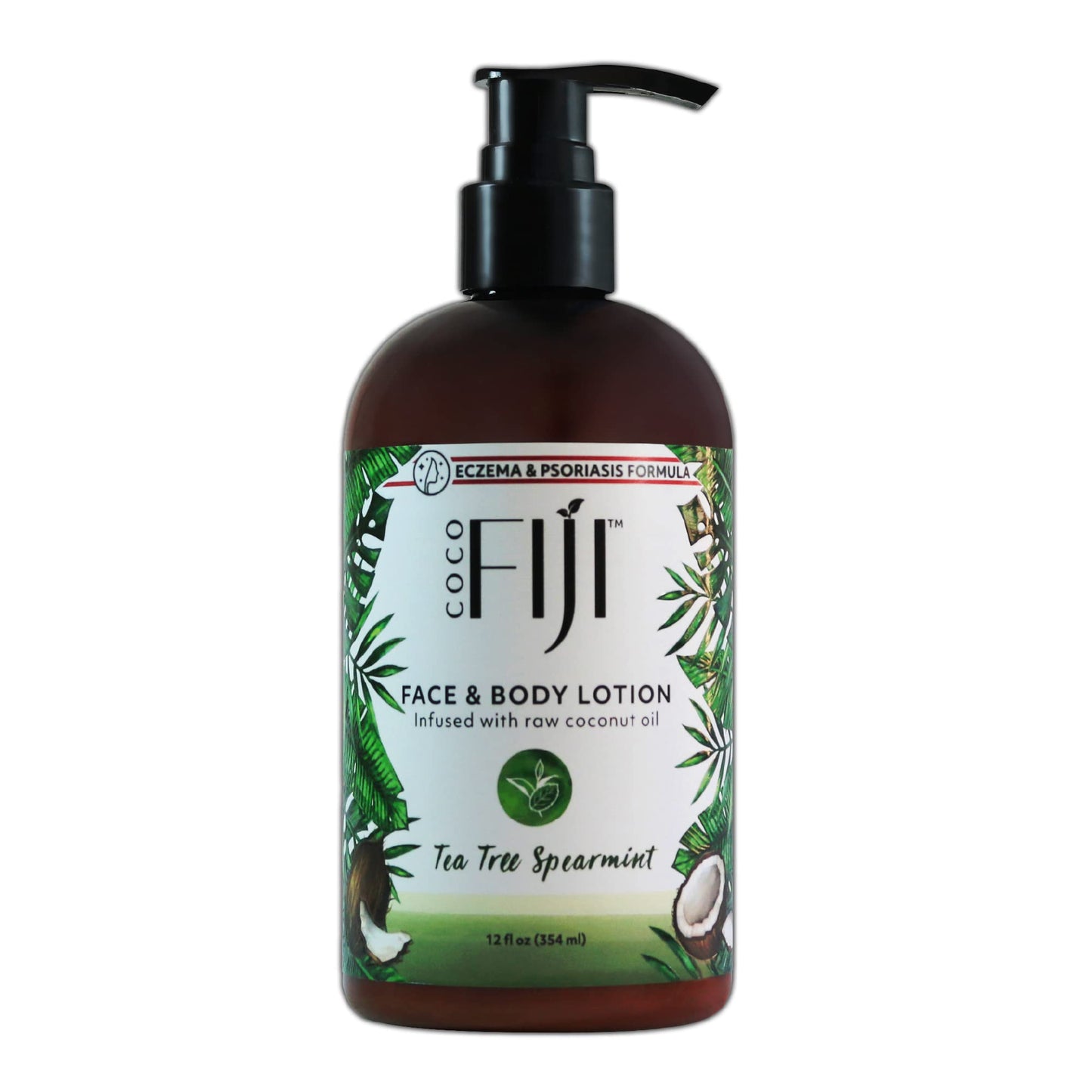 Coco Fiji Face & Body Lotion Infused With Coconut Oil | Lotion for Dry Skin | Moisturizer Face Cream & Massage Lotion for Women & Men | Tea Tree