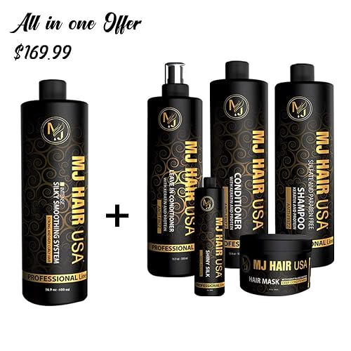MJ Hair Silky Smoothing System 500 ml (All in one offer)