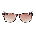 Classic Style Bifocal Reading Sunglasses for Men and Women, Outdoor Sun Readers - Hard Carrying Case Included (Tortoise 2.5)