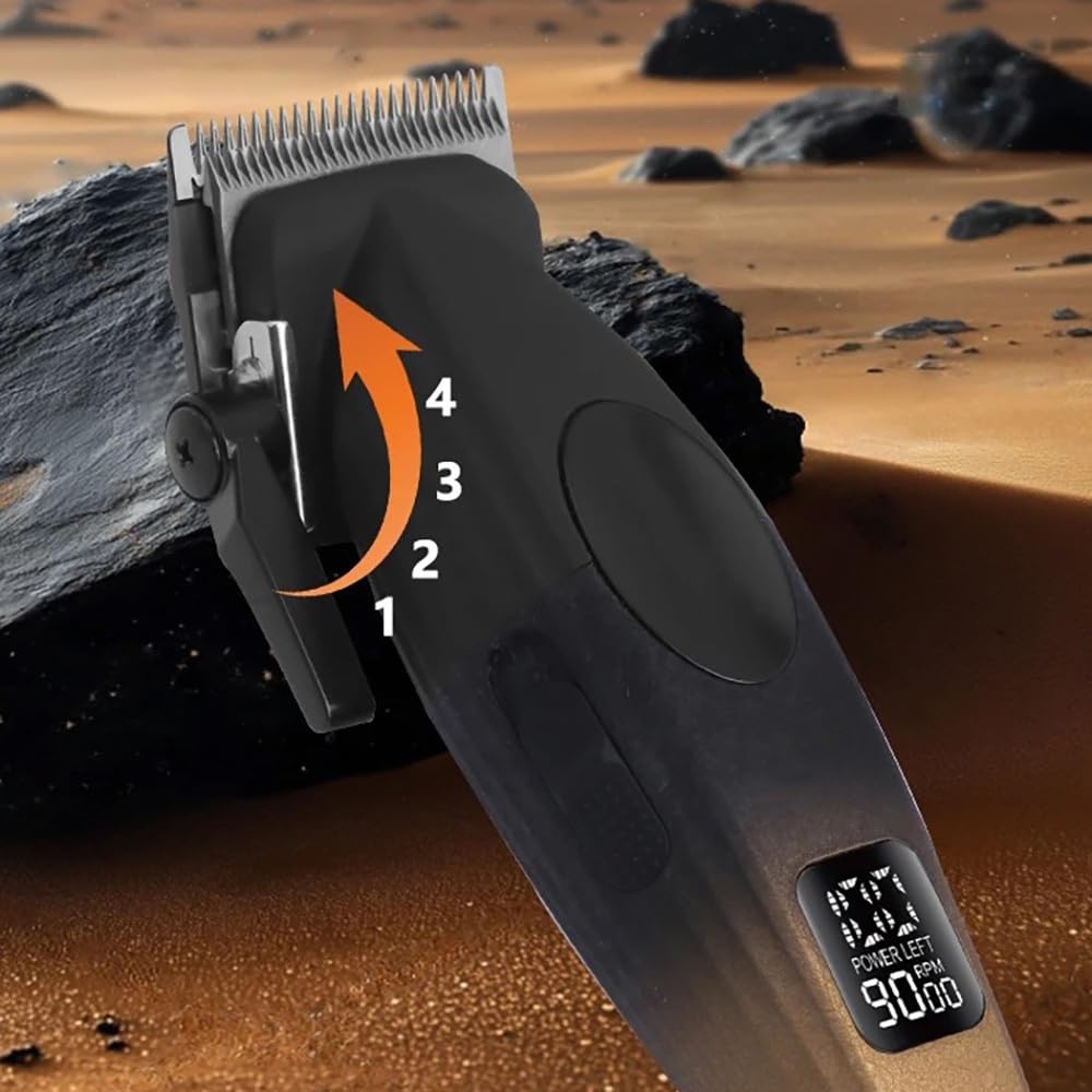 GLESVOWIO Hair Clippers for Men Professional Barber Cordless Rechargeable Trimmer Electric Cutting Machine Metal Body Beauty and Personal Care GLESVOWIO